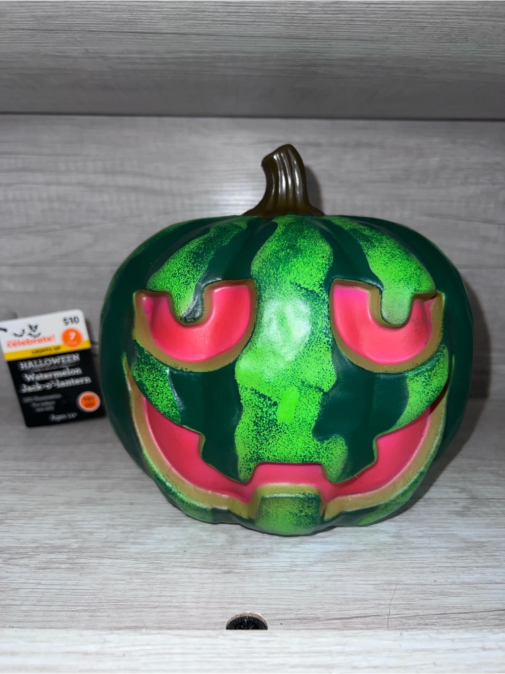 Light Up Watermelon Jack-o-lantern Decor